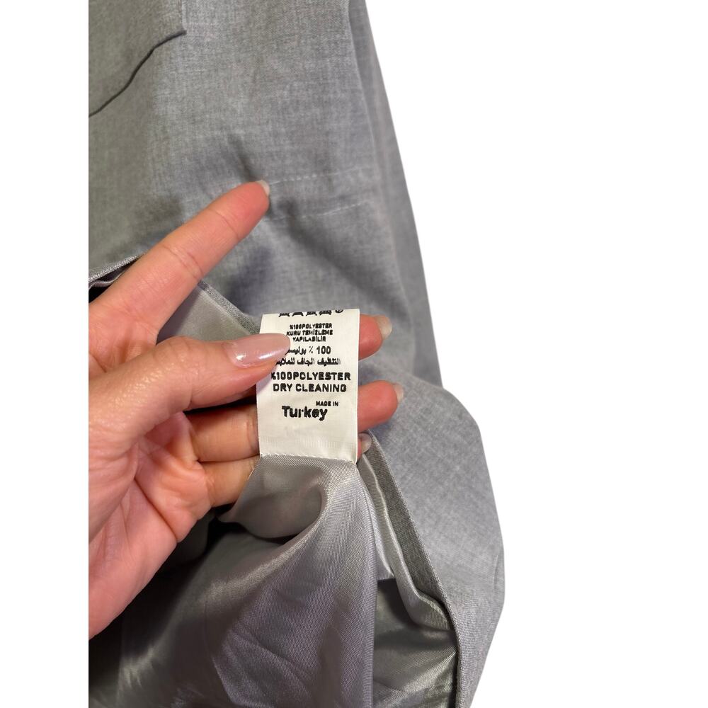 Diva Lady Gray Jacket with Front Pockets Size 46 - Picture 7 of 8